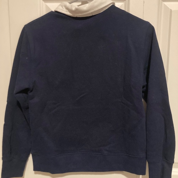 Boys Ralph Lauren collared navy rugby sweatshirt size Medium - Picture 6 of 9